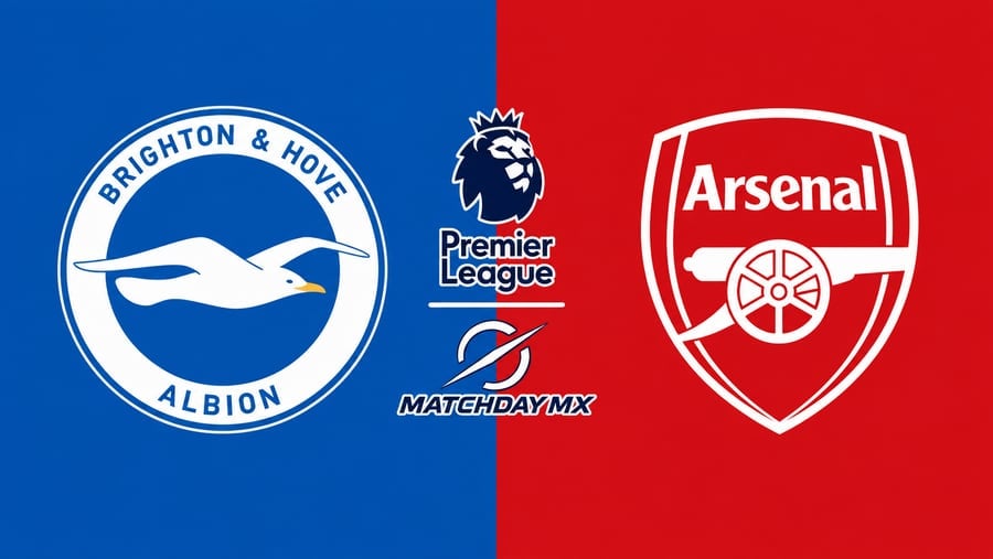 Brighton vs Arsenal: Guía completa de horarios y dónde ver el duelo de Premier League