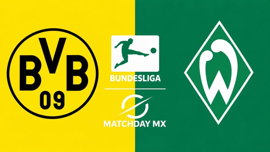 Guía de transmisión Borussia Dortmund vs Werder Bremen: canales y horarios para ver la Bundesliga 2026