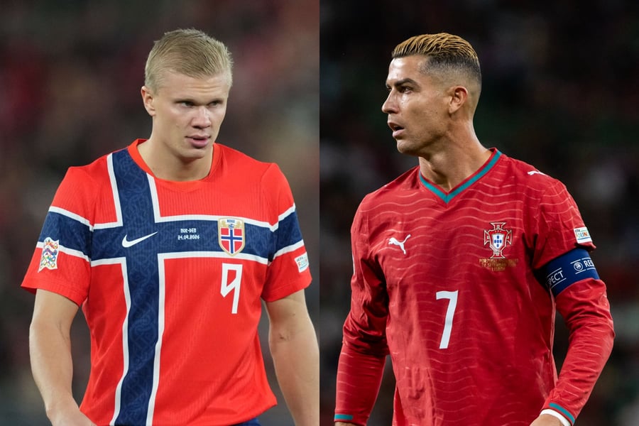 Noruega vs Portugal: el heredero del gol desafía al dueño del récord